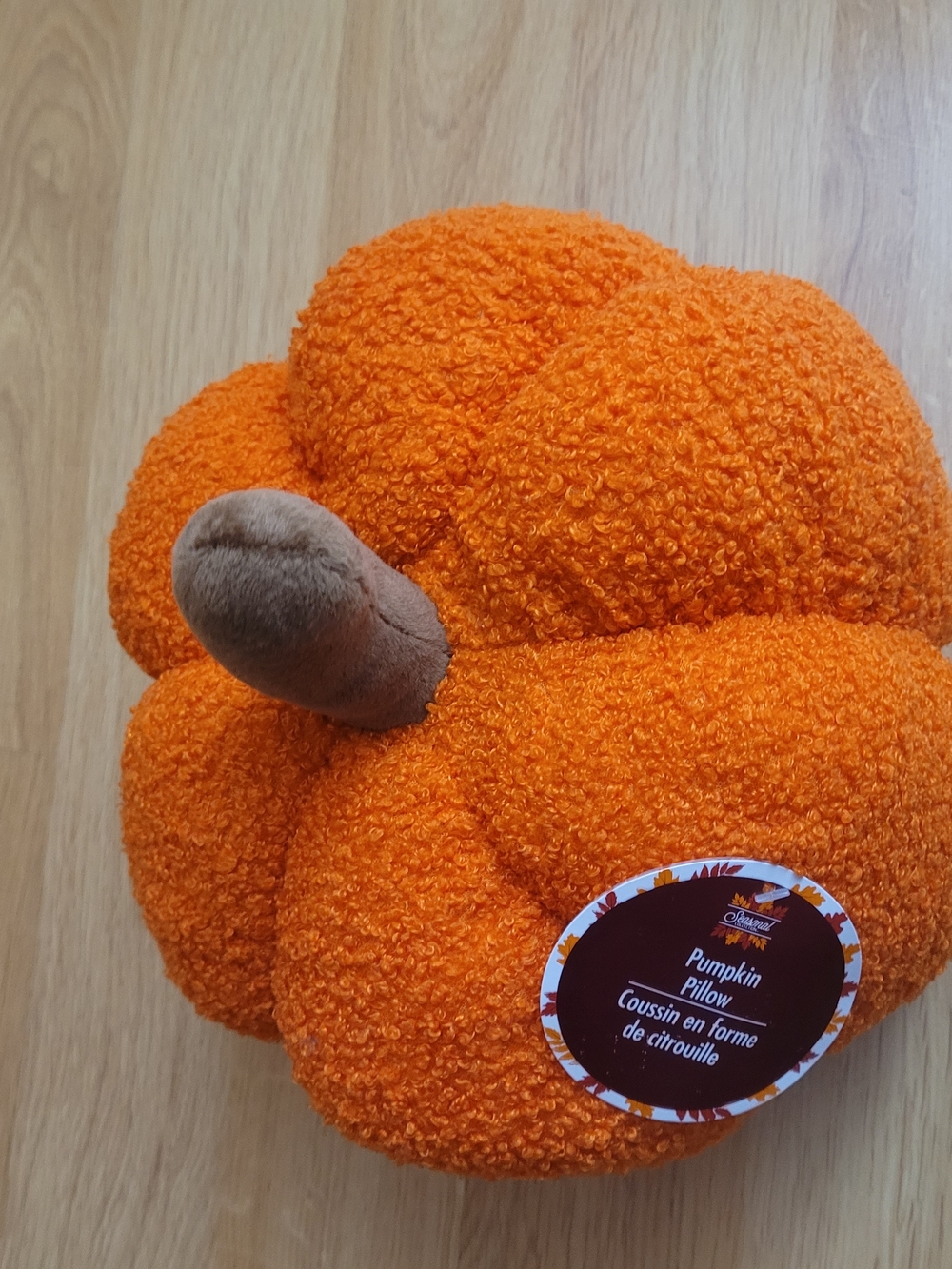3 Pumpkin Pillow Plush Accent Cushions - Orange - Unbranded